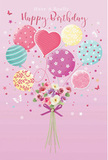 On a gentle Mayfair morning, Mayfair Flowers presents a heartwarming birthday tableau where a floating bouquet rises playfully above a lush hand-tied bed of blooms. Pastel balloons drift like soft confetti against a pale sky, their stripes, polka dots, florals, and a candy-coloured heart pattern weaving a cheerful story in rose, teal, lemon, and lavender. At their base, the real flowers come together in a generous, textural cluster: creamy ivory roses, blush pink blooms, and soft mauve accents, their petals velvety to the touch and catching glints of light as if brushed with morning dew. A satin violet bow ties the stems with a note of quiet grace, while a gentle breeze seems to lift the whole arrangement, lending motion to the scene. Light pours in from an unseen window, highlighting the shimmer on the balloons and the natural glow of every petal, creating a mood of pure, light-hearted celebration that still feels refined and elegant. This design is both playful and polished, a testament to how colour, texture, and careful balance can transform a simple birthday wish into an unforgettable moment. Set against the tree-lined elegance of Mayfair-near Berkeley Square, Bond Street, and Green Park-the image evokes the neighbourhood's refined charm, and hints at same-day or next-day delivery across the area from Mayfair Flowers to brighten a doorstep or a hotel suite with dependable freshness.